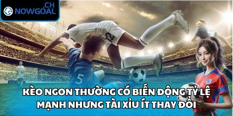 Kèo ngon thường có biến động tỷ lệ mạnh nhưng tài xỉu ít thay đổi